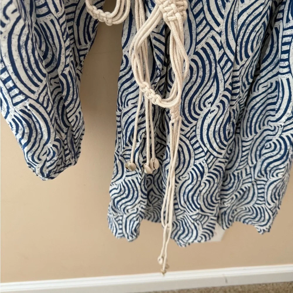 H&M Blue and White Long Sleeve Dress - Picture 6 of 8